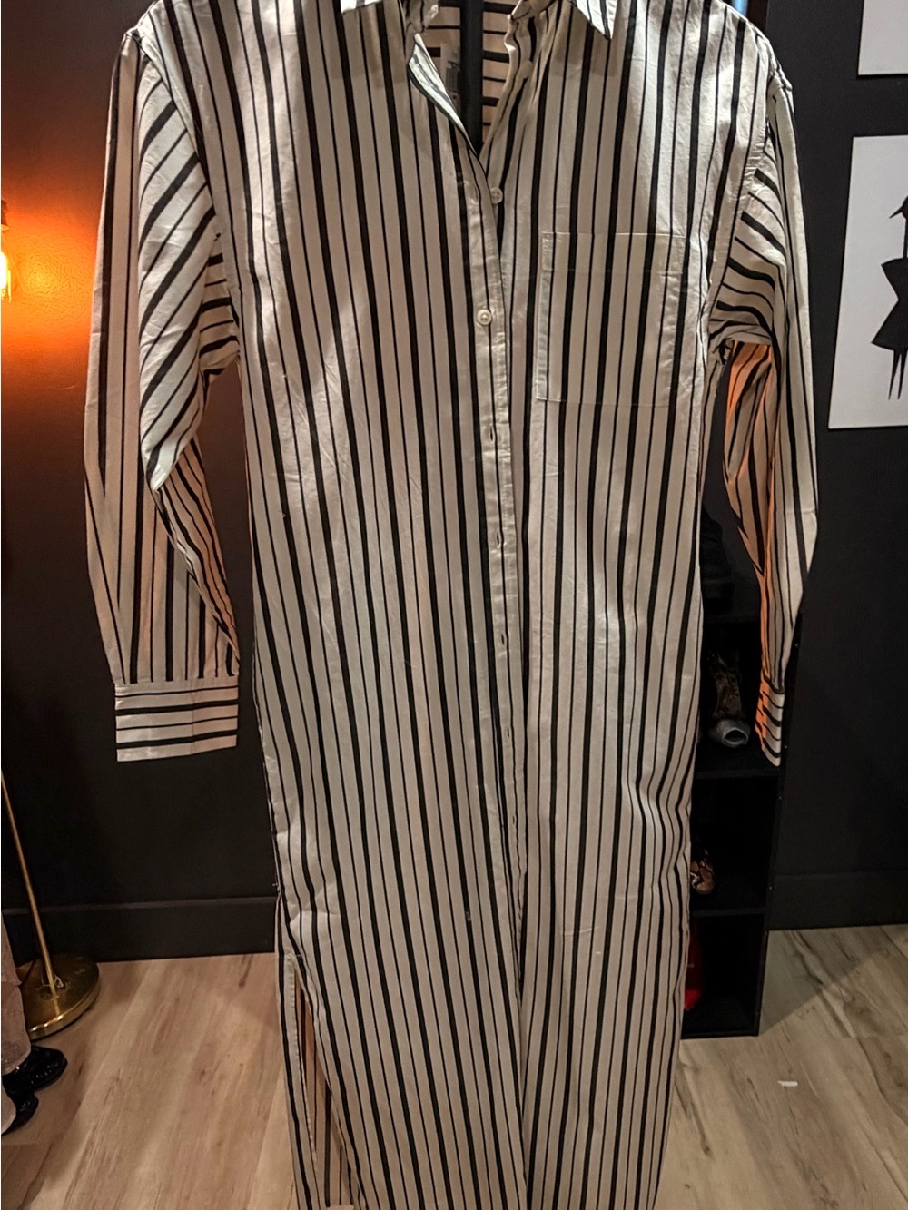 Old Navy NWT Striped Maxi Shirt Dress
